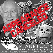 Unfortunately, Alan Oppenheimer will be unable to attend this weekend's  event due to his hospitalization for pneumonia. He is deeply disappointed  to miss this opportunity, as he was very much looking forward