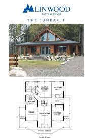 Three Bedrooms Spacious Airy And Efficient That Is The Juneau 1 Home Package From Linwood Homes The Cedar Home Desi Cedar Homes Cottage Plan Linwood Homes