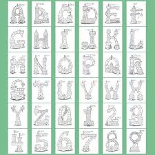 Search through 623,989 free printable colorings at getcolorings. Castle Abc 123 Coloring Books Colorbook4nerdlings By Sean Etsy Coloring Books Castle Abc Coloring Book Set
