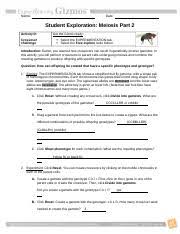 Maybe you would like to learn more about one of these? Meiosis Gizmo Part 2 Name Date Student Exploration Meiosis Part 2 Activity D Crossover Challenge Get The Gizmo Ready Select The Experimentation Course Hero