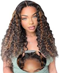 Amazon.com : Glueless Wig Pre Plucked Pre Cut Human Hair 1b/30 Balayage  Lace Front Wigs Wear And Go Bob Wig Human Hair 7x5 Bye Bye Knots Wigs ...