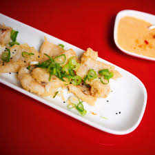 Tempura Vom Seelachs Mit Kimchi Mayonnaise Effilee Rezept Tempura Seelachs Kimchi