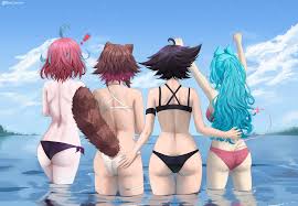 Beach day for Owozu girls~ (ft. Emikukis, Rakkun, Karma and Chessi) [by  Manasenshou] : rVtuberR34