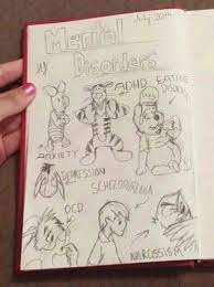 Winnie The Pooh Characters And Their Mental Disorders Winnie The Pooh Drawing Winnie The Pooh Disorders Sketch Book