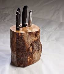 Log Knife Block Log Projects Wood Diy Woodworking Projects
