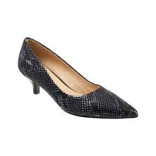 womens trotters paulina pump size 6 n black printed python