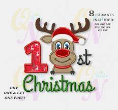 We also offer custom digitizing services.car logo,truck logo, nhl team logo, nfl team logo, football club team logo, soccer team logo, christmas designs, its available in various dst, exp, hus, jef, pcs, pes, sew, vip, vp3. Bogo Free First Christmas Applique Embroidery Design Baby S First Christmas Embroidery D Christmas Applique Christmas Embroidery Designs Christmas Embroidery