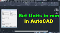 How to Set Units in mm in AutoCAD - YouTube