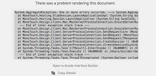 Xamarin Ios Designer System Aggregateexception One Or More Errors Occurred Stack Overflow