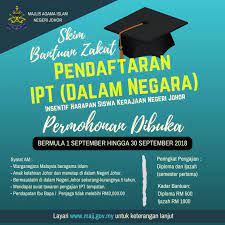 Bantuan yang diberikan berupa bahan material bangunan untuk membantu proses renovasi toilet umum. Skim Bantuan Zakat Pendaftaran Ipt Dalam Negara 2018 Sesi September Pertubuhan Mahasiswa Johor