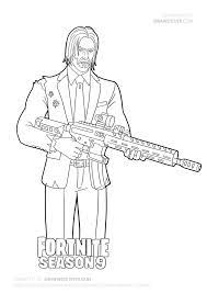 John Wick Fortnite Johnwick Howtodraw Coloringpages Season9 Fortnitebattleroyale Skin Drawing Coloring Pages For Boys Drawings
