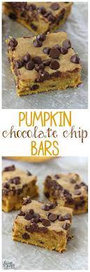 Pumpkin Chocolate Chip Bars Recipe Pumpkin Chocolate Pumpkin Chocolate Chips Chocolate Chip Bars