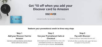 Special financing and equal monthly payments: Expired Ymmv Amazon Get 10 Off When You Add Discover Card To Amazon Discoverdeal Doctor Of Credit