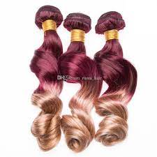 Guangzhou ubeauty hair products co., ltd. 2021 Burgundy Ombre Hair Weaves Honey Blonde 27 Loose Wave Hair Extensions Wine Red Malaysian Virgin Human Hair From Ruma Hair 129 85 Dhgate Com