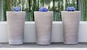 Vase Haut Sans Bouche Terre Grise Lisse Jardiniere Rectangulaire Vase Haut Jardiniere Beton