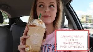 Great selection of gourmet coffees. Caramel Ribbon Crunch Frappuccino Starbucks First Impression Youtube
