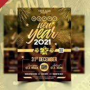 Freebies included psd graphics, business cards. Happy New Year 2021 Party Flyer Template Download Psd