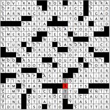 Sunday January 8 2017 Diary Of A Crossword Fiend