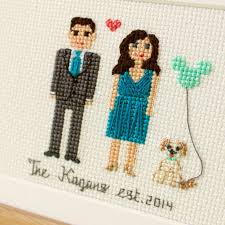 How do you create cross stitch patterns? 2 Adults And A Pet Custom Cross Stitch Cotton Ot Russianstitches Cross Stitch Family Cross Stitch Embroidery Cross Stitching