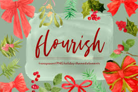 Download Christmas Bows And Plants Clipart Set Graphic By Roselocket Creative Fabrica SVG Cut Files