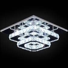 Enjoy free shipping & browse our great selection of lighting, island lights, chandeliers and more! Modern Decorative 2 Square Rings Crystal Ceiling Light Led Ceiling Lamp Flush Mount Light Fixtures Ac85 260v Bathroom Foyer Hallway Lighting Wish
