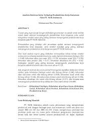 Pdf Analisis Motivasi Kerja Terhadap Produktivitas Kerja Karyawan Pada Pt Nok Indonesia Muhammad Eko Purwanto Academia Edu