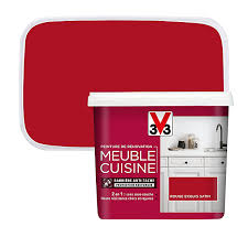 La peinture sol idéco de v33 s'applique sur tous types de sols intérieurs : Peinture De Renovation Meuble Cuisine V33 Rouge Exquis Satin 750ml Castorama