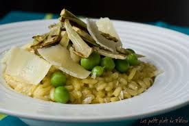 Faire Cuire Les Petits Pois Pendant 10min Dans Une Casserole D Eau Salee A La Fin De La Cuisson Les Plonger Dans Un Saladie Risotto Recette Risotto Artichaut