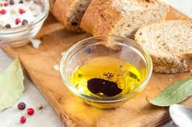 The oil delivers a dose of umami and the vinegar gives acid notes which expand the overall flavor. Crusty Bread Ciabatta And Bowl Of Olive Oil With Balsamic Vinegar Stock Photo Picture And Royalty Free Image Image 51996234