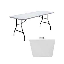 6 foot fold in half table. 6 Foot Fold In Half Table 180x75x74cm White Extra Saudi
