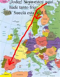 Creador de mapas en blanco suecia en línea de alta resolución (vector). Corriente Del Golfo Sverige Espana