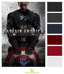 Color Palette Based On The Movie Poster For Captain America Sherwin Williams Paint Colors Marvel Coloring Color Palette