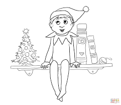 Elf On Shelf Coloring Pages Elf On The Shelf Printable Coloring Pages Coloring Home