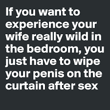 Featuring none of the stable characters, it is instead a darker (and, in hindsight, somewhat progressive) take on the stereotypical human television couple of the era. If You Want To Experience Your Wife Really Wild In The Bedroom You Just Have To Wipe Your Penis On The Curtain After Sex Post By Timbuktu On Boldomatic