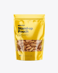 Glossy Stand Up Pouch Mockup In Pouch Mockups On Yellow Images Object Mockups Spices Packaging Packaging Mockup Mockup