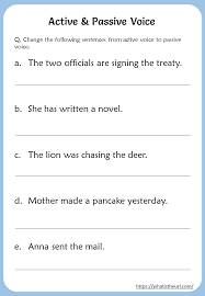 Active and passive voice 2. Active And Passive Voice Worksheets Grade 6 Your Home Teacher