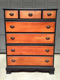 Black And Orange Dresser Sold Black And Tan Two Tone 60 S Bassett Colonial Etsy Diy Dresser Makeover Refinishing Furniture Diy Dresser