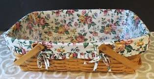 Longaberger Large Hostess Gathering Basket Swing Handles Protector and  Liner | #524839264