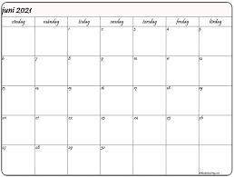 Översiktlig årskalender för 2021, datumen visas per månad inklusive veckonummer. Juni 2021 Kalender Svenska Kalender Juni