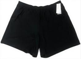 Island Escape Plus Size Solid Swim Shorts Black 24w Womens Swimsuit