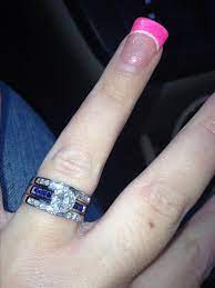 My New Thin Blue Line Wedding Ring We Replaced The Diamonds For Sapphires For Our Anniversary Police Wedding Silver Wedding Rings Silver Diamond Ring