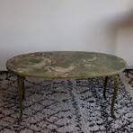 Table basse ovale en onyx marbre