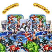 Tight pants, giant wings, clawed hands and other superhero paraphernalia would make passing the potato salad a near impossible task. Toys Games Birthday Party 16 Stickers 16 Dinner Plates Perfect For Your Superhero Party 1 Table Cover 16 Luncheon Napkins Marvel Avengers Party Supplies Pack For 16 Guests Comic Book Party And Cups Party Supplies
