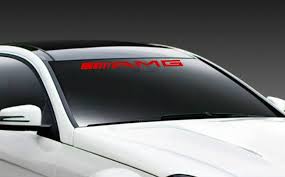 Amg Mercedes Benz C55 E55 Cls63 Racing Windshield Decal Sticker Emblem Logo Red Amg Windshield Mercedes Benz