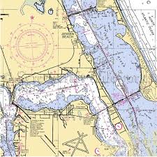 Florida Jensen Beach St Lucie River Hutchinson Island Nautical Chart Decor