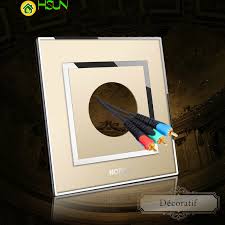 If the opening is near a wall stud, extend the measurements to stop in the center of. Blank Panel Cover With Outlet Hole 86 Model Universal Opening Wall Switch Socket Champagne Gold Panel Panel Aliexpress