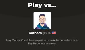 On march 2, levy rozman, in a pink sweater and round glasses, was streaming his chess.com matches to 12,000 viewers over twitch. Chess Com On Twitter Just Finishing Up The Description And Rating For The New Gothamchess