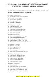 Soal intention to do something. Soal Ukk B Inggris Kelas