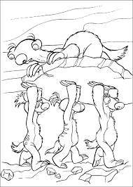 Free, printable coloring book pages, connect the dot pages and color by numbers pages for kids. Ice Age 10