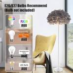 YLTLINK Modern Grey Feather Floor Lamp,Tall Standing Lamp ...